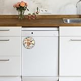 Calcomanías magnéticas de doble cara, 2 unidades para refrigerador y lavavajillas con propiedades no reutilizables (DWCT039)