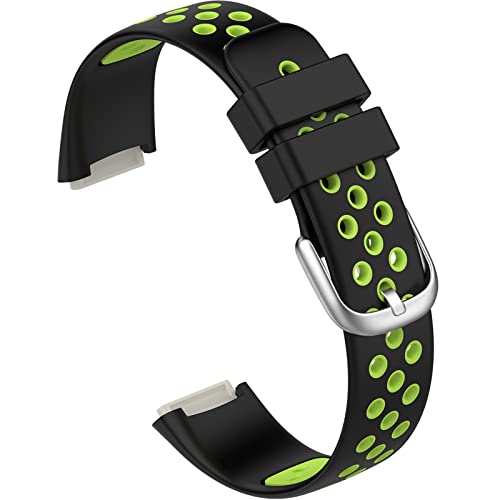 Bracelet de rechange Fitbit Luxe silicone étanche noir et rouge doux - 2