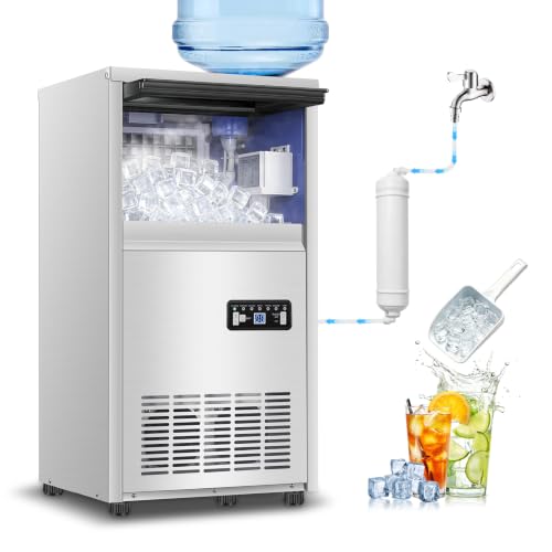 Image of 140 lbs /24H Commercial Ice Maker Machine with 35 lbs Storage Bin
