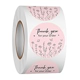 Louise Maelys 1.5 Inch Thank You for Your Order Stickers-500 pcs Thank You Stickers for Packaging Labels for Small Businesses and Small Shops