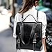 GELANNI Backpack Purse for Women and Men PU Leather Anti-theft Fashion Designer 2025 Travel Shoulder Bags Lightweight Convertible Rucksack for Work Student Medium 272A Black