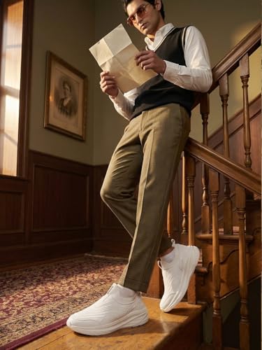 Image of Bacca Bucci EaseOn Walking Shoes for Men | Slip-On Sneakers with Stretch Knit Upper | Ortholite Comfort Insole | Lightweight EVA Sole | Daily Walking, Travel & Casual Wear