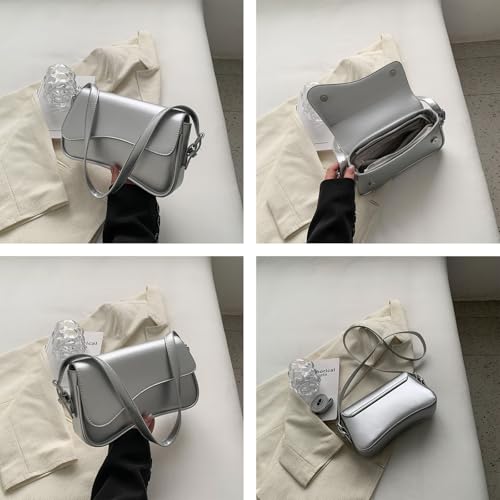Image of PU Leather Tote Bag for Women with 2 Removable Straps and Zipper Closure