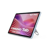 Lenovo Tab Tablet | 10.1\ Full HD Display | MediaTek G85 | 4GB RAM | 64GB eMMC 5.1 Speicher | Android | Polar Blue | inkl. Schutzhülle mit integriertem Ständer