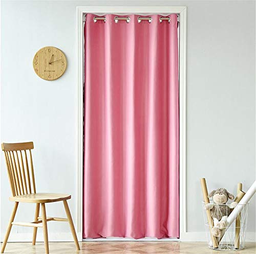 WPKIRA Grommet Blackout Curtains Window Treatments Doorway Curtain Room Darkening Thermal Insulated Blackout Curtains for Doors with Windows Printed Little Stars Drapes 1 Panel W39 x L78 inch