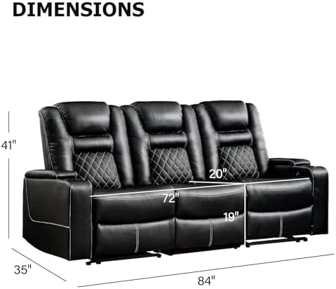 CANMOV-Theater Recliner Chair with USB Ports