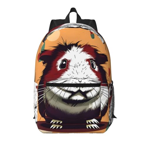 Sac à dos de voyage portable cochon d'Inde noir 43,2 cm multi-poches et ultra léger