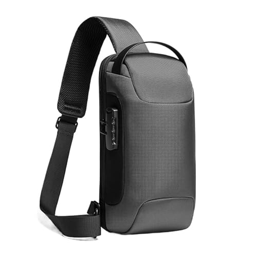 Sac de poitrine for hommes et sacs à bandoulière gris voyage masculin