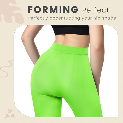 Image of 8 Pairs Solid Color Opaque Tights Set 8 Colorful Women's 80 Denier High Waist Footed Colored Pantyhose Legging Stocking