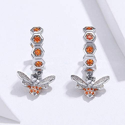 Pendientes de Luxury Honeycomb de plata 925, el regalo de bodas perfecto para mujer 4