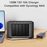 120W Ładowarka Kompatybilny z Synology NAS DS1522+ DS1520+ DS1019+ DS923+ DS920+ DS918+ DS918 DS916+ DS916 DS723+ DS720+ DS718+ DS620 DS423+ DS420+ DS418 DiskStation Serwer zasilacz adapter