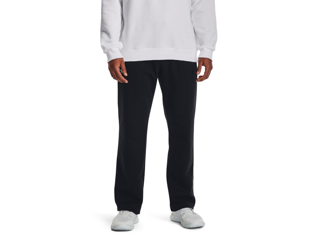 Under Armour Men's Rival Fleece Pants, (001) Black / / White, Large Tall