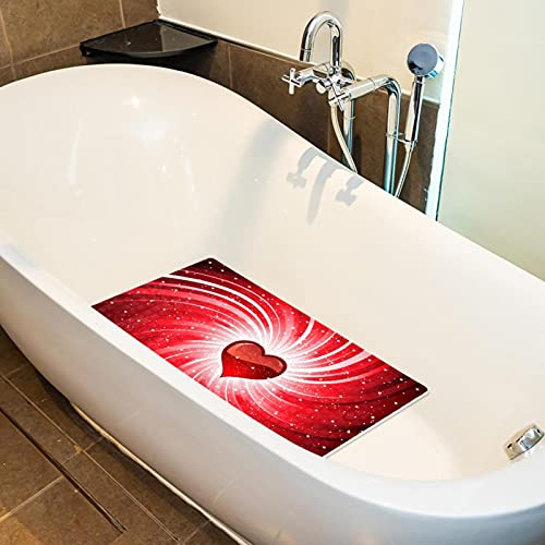 Tapis de bain antidérapant PVC baignoire douche perforé rouge - 6