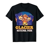 Glacier National Park Montana Black Bear Vintage Geschenk T-Shirt