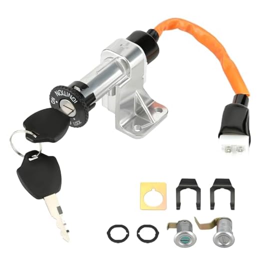 YOXUFA Ignition Switch Key Assembly for Chinese Scooter Moped GY6 49cc 50cc 150cc Tao Tao VIP Icebear Jonway Roketa Tank Peace Sports Vitacci Magnum Sunny Replacement Parts