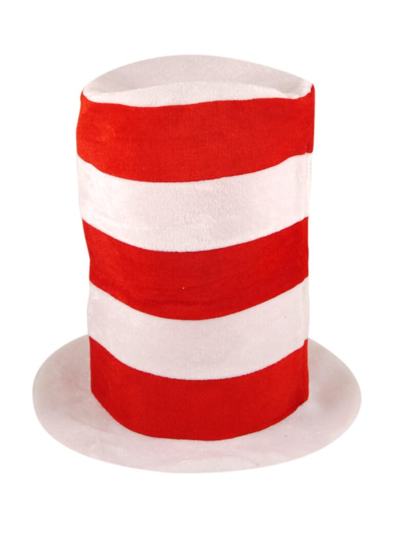 labreeze Sombrero alto rojo y blanco para adultos, juego de 12, sombreros a rayas atrevidas para disfraces de grupo, fiestas temáticas, desfiles y eventos especiales