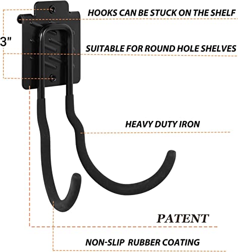 Wallmaster Shelving Hook Organizer Kit,7 Pcs Adjustable Boltless Steel Storage Hanging Accessories for Rack,Garage Tool System Heavy Duty for Ropes,Utility,Bulk Items and More Equipment