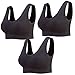Damen Sport BH 3 Stück V Ausschnitt Tube Top BH Nahtlos Gepolstert Camisole Bandeau Sport-BH Schlaf-BH Elastischen Fitness Bra