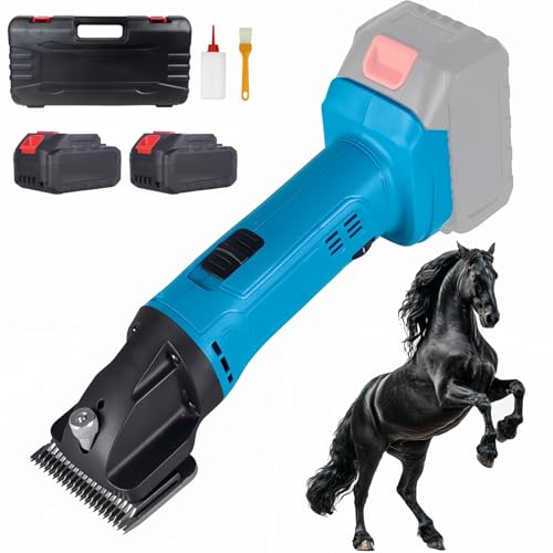 Tondeuse électrique pour chevaux sans fil bétail animaux ferme avec 6 vitesses