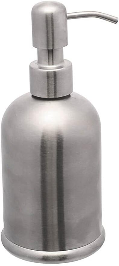 Hand Soap Bottle 30 0ml / 400ml Stainless Steel Liquid Cylindrical soap Household Bathroom Kitchen Hotel Pump Bottle Detergent Dispenser，A