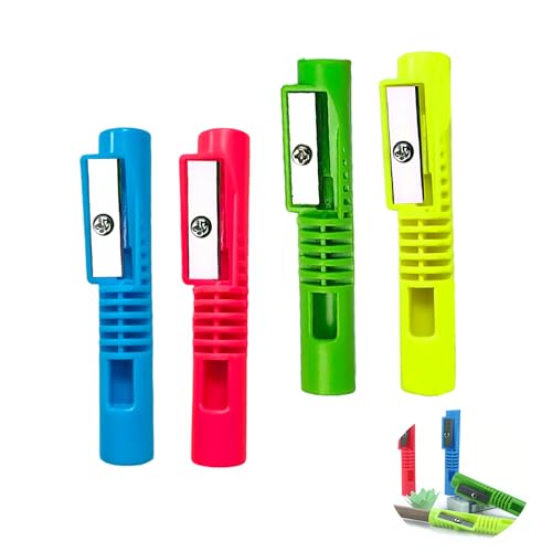4PCS Single Hole Colorful Sharpeners, Portable Cosmetic Pencil Sharpeners for Eyebrow Pencil Sharpener, Eyeliner and Lip Liner, Cute Make Up Sharpener for School Supplies and Travel