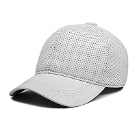 Casquette Baseball En Cuir Souple Noir - Pré-incurvée - Taille Unique Homme - Neuf Avec étiquettes