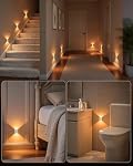 WILLED Motion Sensor Light Indoor, Rechargeable Motion Sensor Night Light, Mini Soft White Stair Lights, Wireless Night Lights with 3 Modes for Stairs, Hallway, Bathroom, Bedroom, Kitchen(4 Pack)