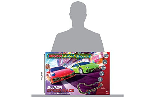 Micro Scalextric Super Speed Race 1:64 Battery Powered Slot Car Race Track Set G1178T #TOP1