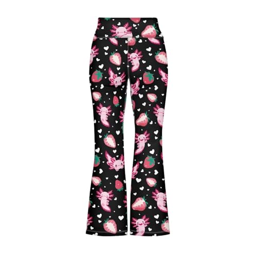 Cozeyat Girl's Flare Leggings High Waisted Yoga Pants Stretchy Bootcut Leggings Full Length Bell Bottoms 5-14 Years2