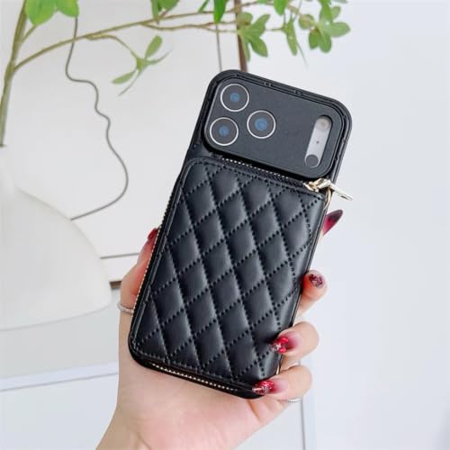 RNOZX For iPhone 15 Pro�p�����W�b�p�[�E�H���b�g�^�J�[�h�X���b�g�t���X�}�z�P�[�X�iFor iPhone 15 Pro�p/�u���b�N�j