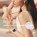 BRG Thin Mesh Loop Compatible with Apple Watch Bands for Women 40mm 41mm 38mm 42mm Series 10 9 8 7 6 5 4 3 2 1 SE, Metal Magnetic Stainless Steel Strap with X-Shape Diamond Clasp for iWatch Bands - Image 5