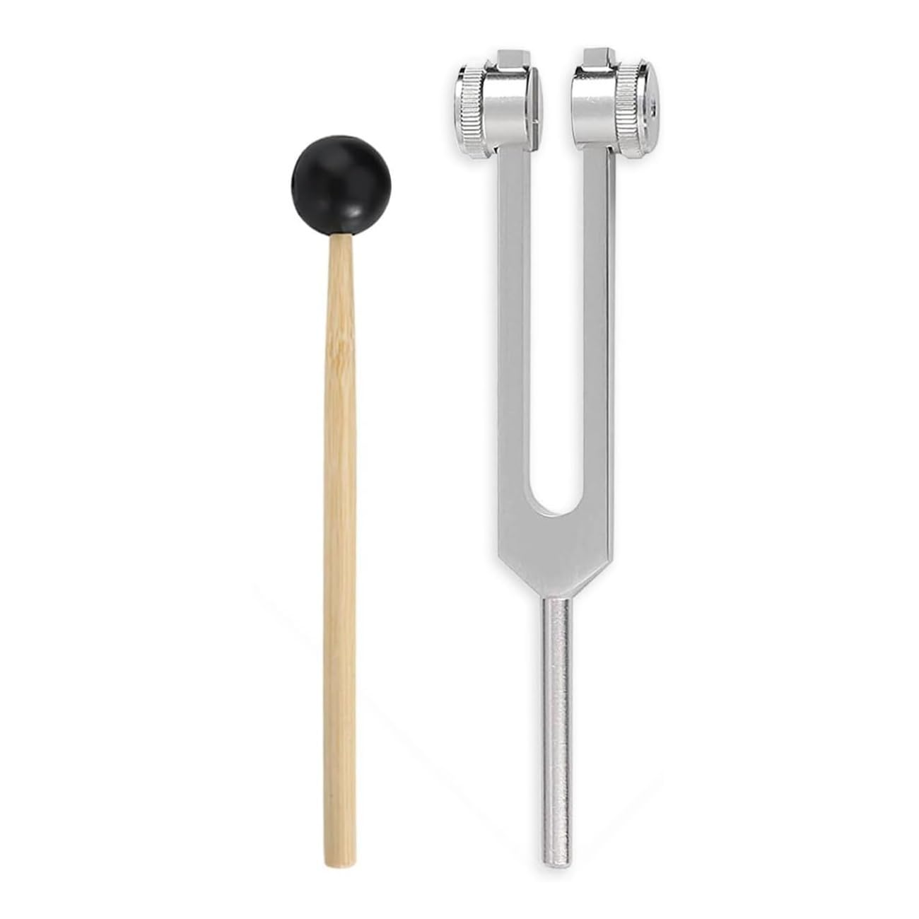 128Hz Tuning Fork for Healing Set including Silicone Hammer Aluminum Alloy Tuning Fork for Pain Relief Sound Healing