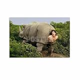 Generic Ace Ventura Rhino Movie Poster, Jim Carrey Poster Funny Bathroom Wall Art Canvas Painting Wall Art Poster for Bedroom Living Room Decor 18x12inch(45x30cm) Unframe-style