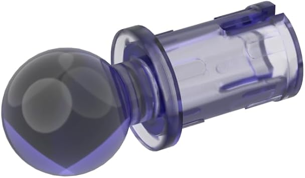 Gobricks Shaft Bolt Connection Technic Pin with Friction Ridges Lengthwise and Towball 6628 4184169 6254216 GDS-903 50PCS Compatible with Lego Classic Bulk MOC ColorTrans Purple 126