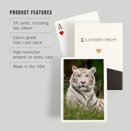 Baraja de cartas Póker White Tiger en caja de papel miniatura 3