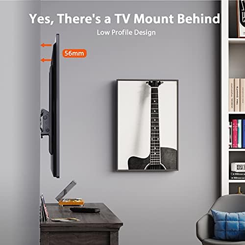 Perlegear TV Wall Bracket for 26-55 inch TVs, TV Bracket Max 45kg Weight Capacity, Sturdy Tilt TV Wall Mount Max VESA 400X400mm, Ultra Slim for Flat & Curved TVs