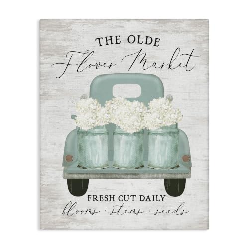 Stupell Industries 'Olde Farmer Market Vintage Turquoise Truck'| Canvas Art