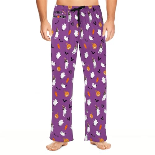 Mens Pajama Pants Soft Lightweight Lounge Sleep Pants, PJ Bottoms with Two Pockets