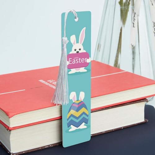 Lot de 6 marque-pages Happy Easter-Day à fond plat pour livre - 6