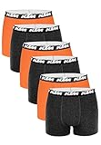KTM Boxer Men Herren Boxershorts Pant Unterwäsche 6 er Pack, Farbe:Dark Grey / Orange, Bekleidungsgröße:L