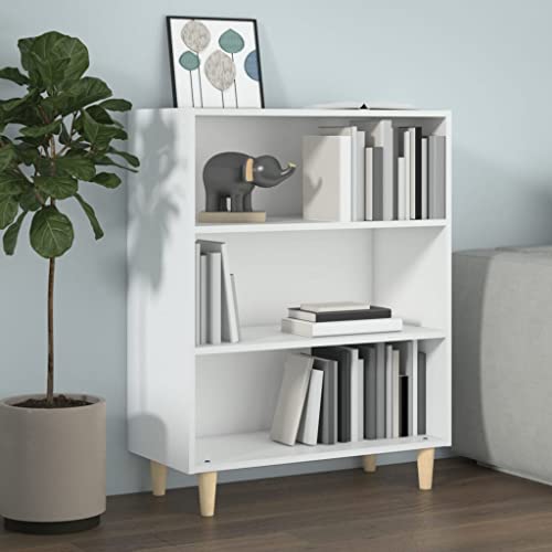 sephironlbb Aparador blanco 69,5 x 32,5 x 90 cm, armario de madera estable con 3 estantes, mueble de almacenamiento versátil para salón, cocina y pasillo