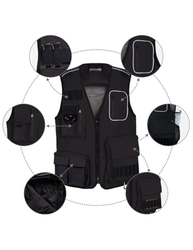 Mens Fishing Vest Adjustable Tactical Vest Summer Mesh Outerwear3