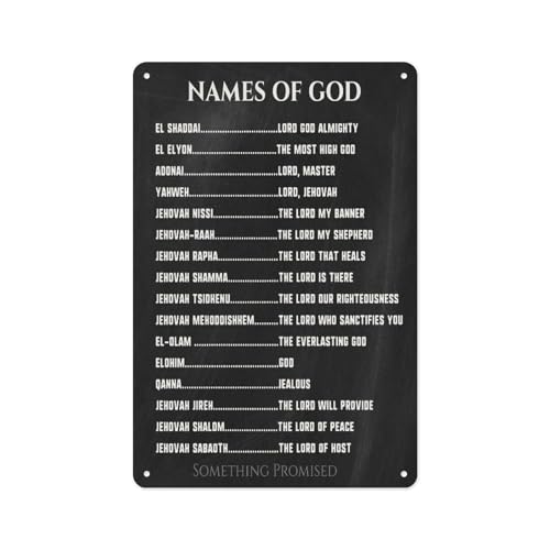 Metal Sign 12 X 8 Inch - Names Of God