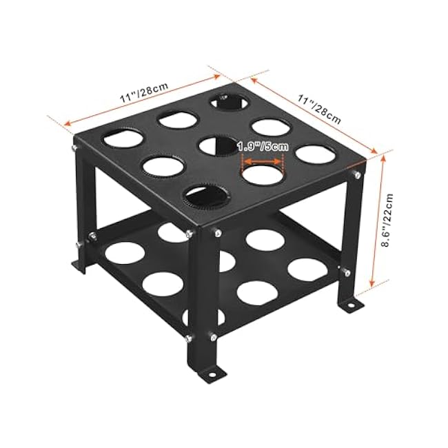 Barbell Holder Vertical Storage Rack, Heavy Duty Floor Stand Barbell Storage Rack, 9 Barbells Olympic Barbell Holder, Barbell Rack Stand Fit 2-inch Olympic Bars Olympic Bars, Curl Bars, Triceps Bars