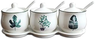 SMEJS Nordic Plant Seasoning Box Set Kombination Küchenbedarf Gewürzglas Haushaltsgewürzflasche Dreiteiliges Set