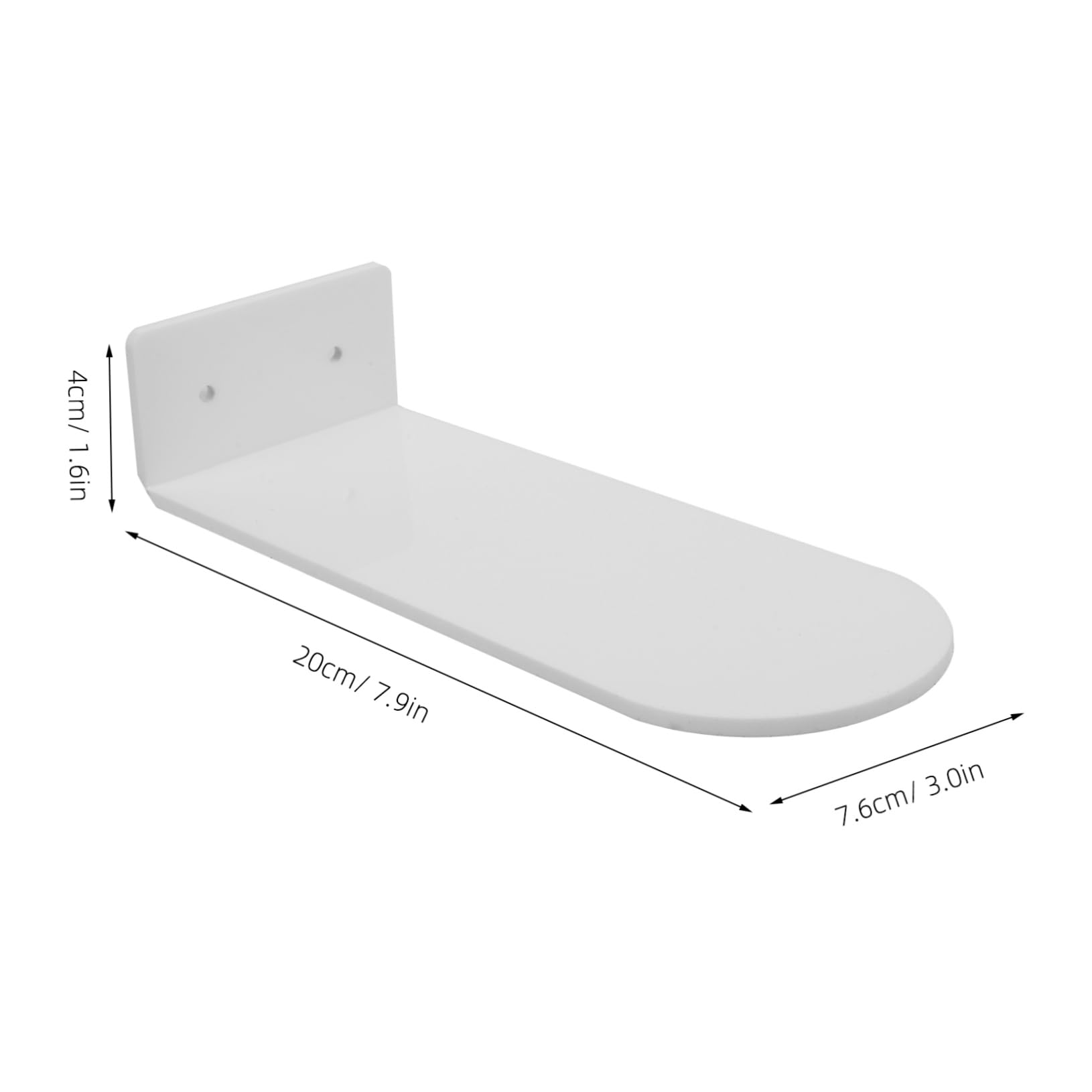 ULTECHNOVO Acrylic Floating Shoe Rack 6pcs Sneaker Display Stand Wall Mount Holes Mounting Accessories