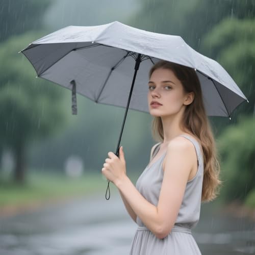 Image of SIEPASA Umbrella for Men - Automatic Large Size Foldable Umbrella with Travel Cover for Man and women - 3 fold Windproof umbrella