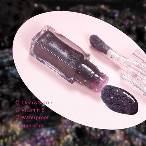 Charm Kiss 2024 New Magic Black Color Changing Lip Oil,Warm Change Glitter Lip Gloss thumb #2