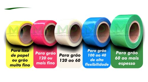 Fita Para Emendar Lixa em Cinta 3m x 19mm Amarela, Pink, Branca, Azul, Verde Sheldahl + Cola Instant