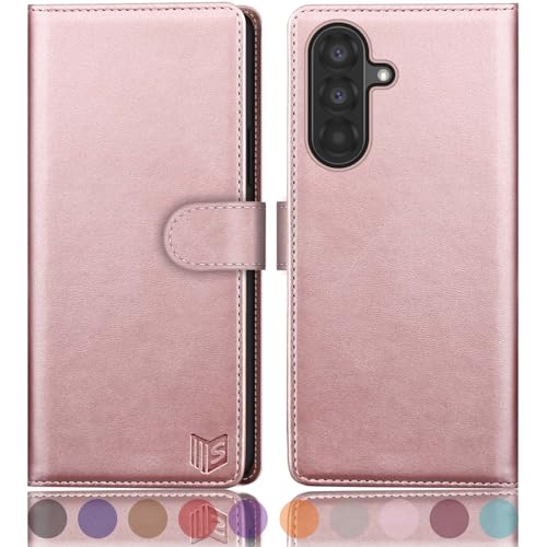Funda para Samsung Galaxy A36 libro cuero con tarjetero protector pantalla oro rosa